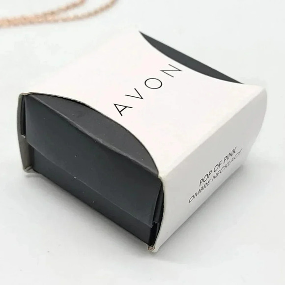 Avon Pop of Pink Ombré Rose Gold Necklace NIB 2019 - Picture 5 of 6